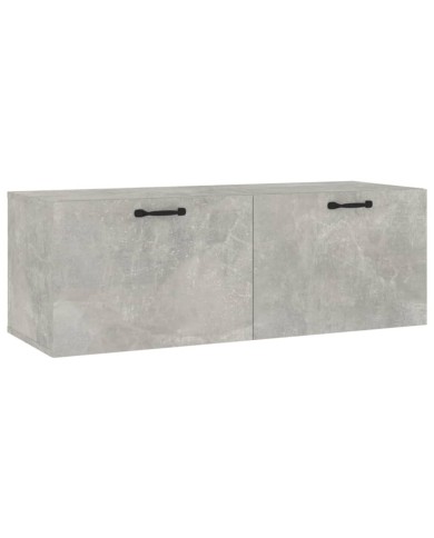 Armoire murale Gris béton 100x36,5x35 cm Bois d'ingénierie