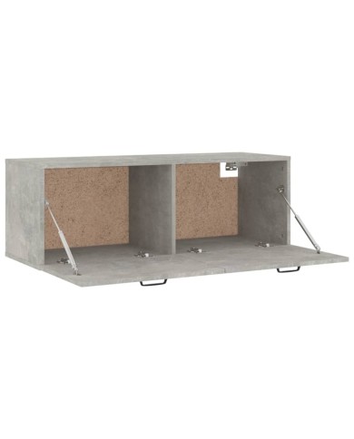 Armoire murale Gris béton 100x36,5x35 cm Bois d'ingénierie
