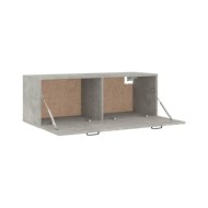 Armoire murale Gris béton 100x36,5x35 cm Bois d'ingénierie