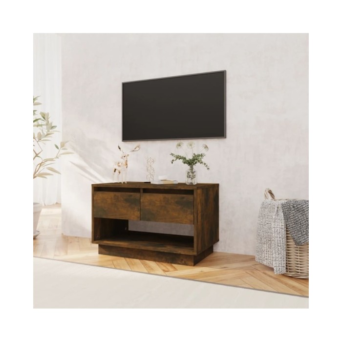 Meuble TV Chêne fumé 70x41x44 cm Aggloméré