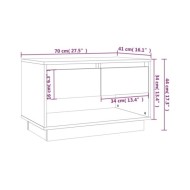 Meuble TV Chêne fumé 70x41x44 cm Aggloméré