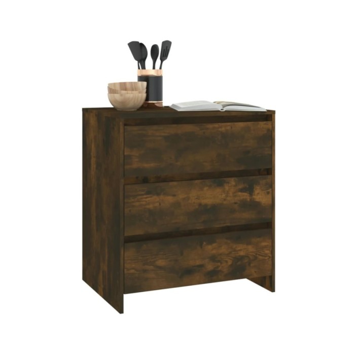 Buffet Chêne fumé 70x41x75 cm Aggloméré