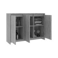 Buffet Sonoma gris 102x33x75 cm Aggloméré