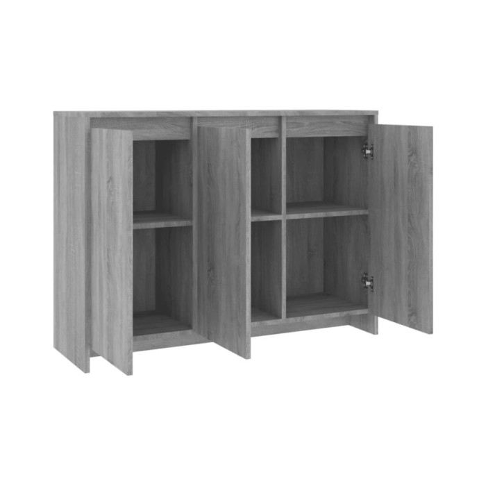 Buffet Sonoma gris 102x33x75 cm Aggloméré