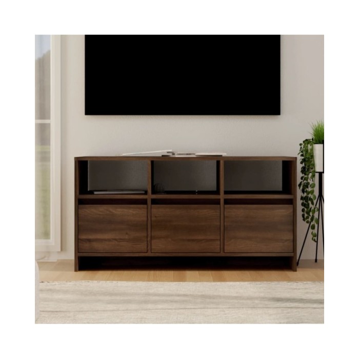 Meuble TV Chêne marron 102x37,5x52,5 cm Aggloméré