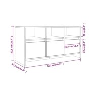 Meuble TV Chêne marron 102x37,5x52,5 cm Aggloméré
