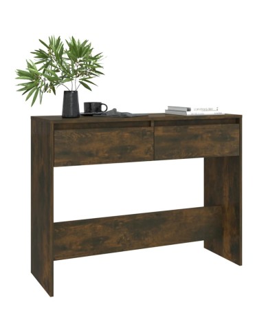 Table console Chêne fumé 100x35x76,5 cm Aggloméré 