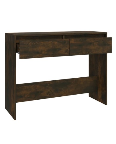 Table console Chêne fumé 100x35x76,5 cm Aggloméré 