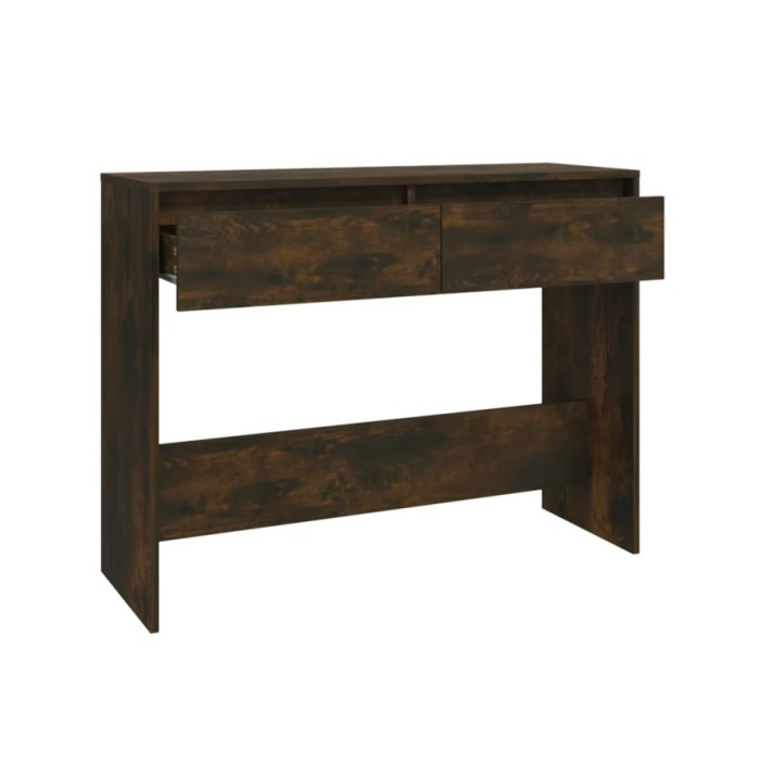 Table console Chêne fumé 100x35x76,5 cm Aggloméré 