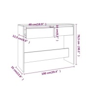Table console Chêne fumé 100x35x76,5 cm Aggloméré 