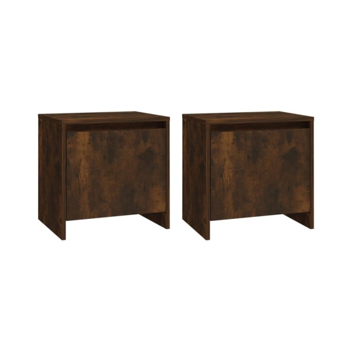 Tables de chevet 2 pcs Chêne fumé 45x34x44,5 cm Aggloméré