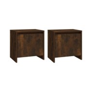 Tables de chevet 2 pcs Chêne fumé 45x34x44,5 cm Aggloméré