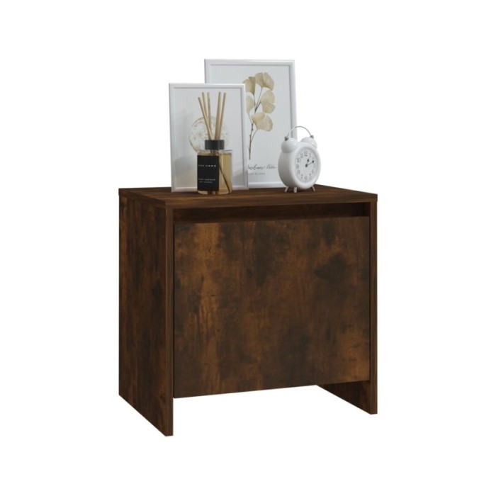 Tables de chevet 2 pcs Chêne fumé 45x34x44,5 cm Aggloméré