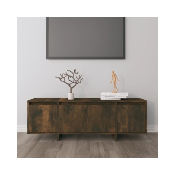 Meuble TV Chêne fumé 120x30x40,5 cm Aggloméré