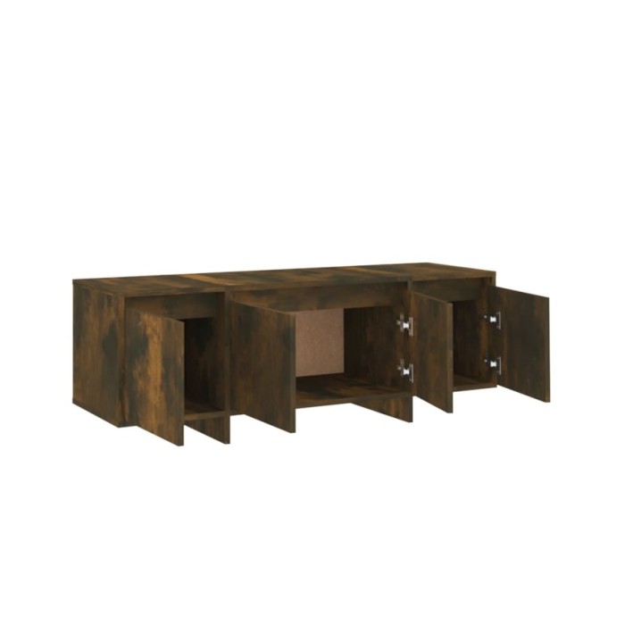 Meuble TV Chêne fumé 120x30x40,5 cm Aggloméré