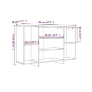 Buffet Chêne fumé 120x30x75 cm Aggloméré