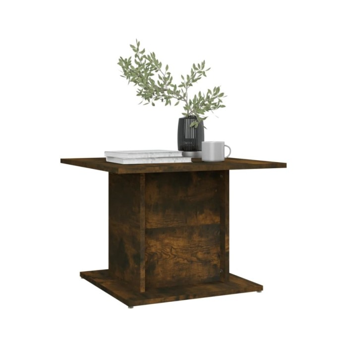 Table basse Chêne fumé 55,5x55,5x40 cm Aggloméré