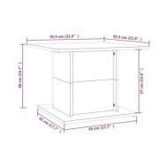 Table basse Chêne fumé 55,5x55,5x40 cm Aggloméré