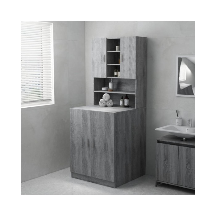 Meuble pour machine à laver Sonoma gris 71x71,5x91,5 cm