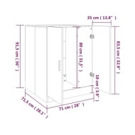 Meuble pour machine à laver Sonoma gris 71x71,5x91,5 cm
