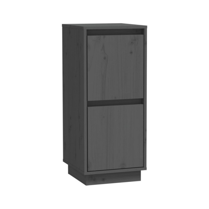 Buffets 2 pcs Gris 31,5x34x75 cm Bois massif de pin