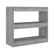 Bibliothèque/Séparateur de pièce Sonoma gris 80x30x72 cm