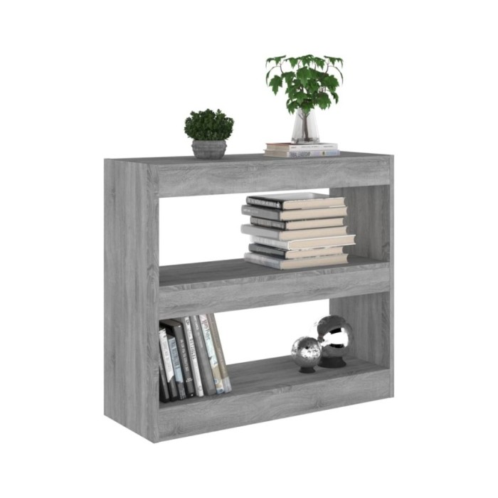 Bibliothèque/Séparateur de pièce Sonoma gris 80x30x72 cm