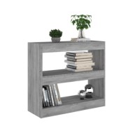 Bibliothèque/Séparateur de pièce Sonoma gris 80x30x72 cm