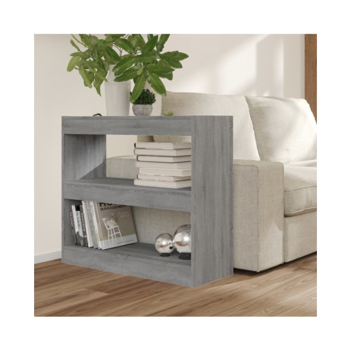 Bibliothèque/Séparateur de pièce Sonoma gris 80x30x72 cm