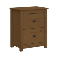 Table de chevet Marron miel 50x35x61,5 cm Bois de pin massif