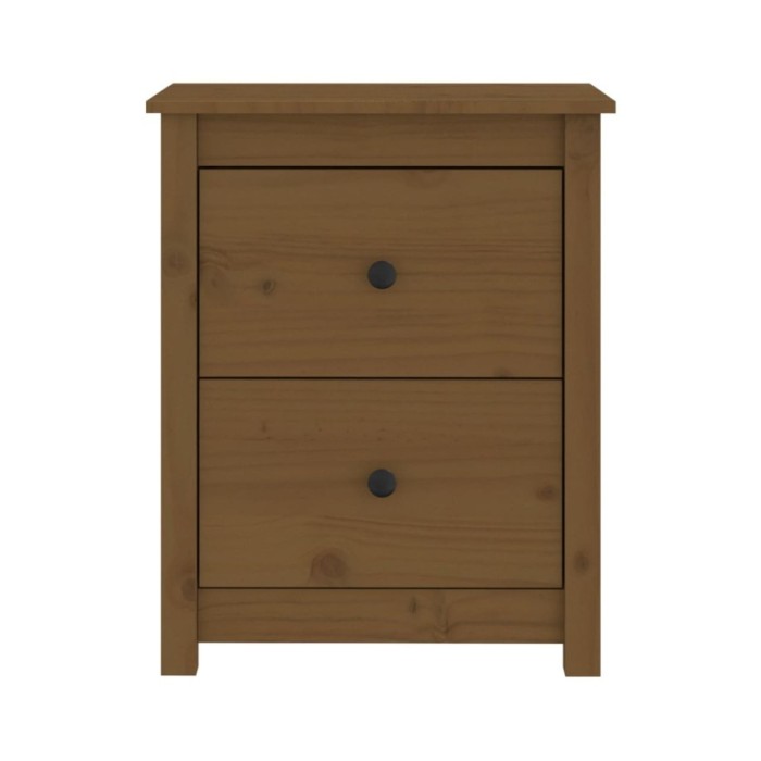 Table de chevet Marron miel 50x35x61,5 cm Bois de pin massif