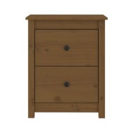Table de chevet Marron miel 50x35x61,5 cm Bois de pin massif