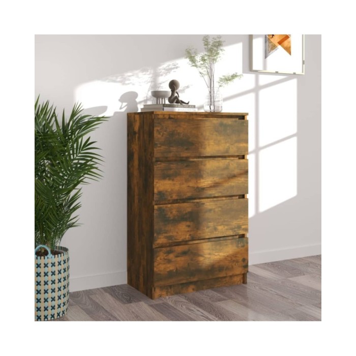 Buffet Chêne fumé 60x35x98,5 cm Bois d'ingénierie