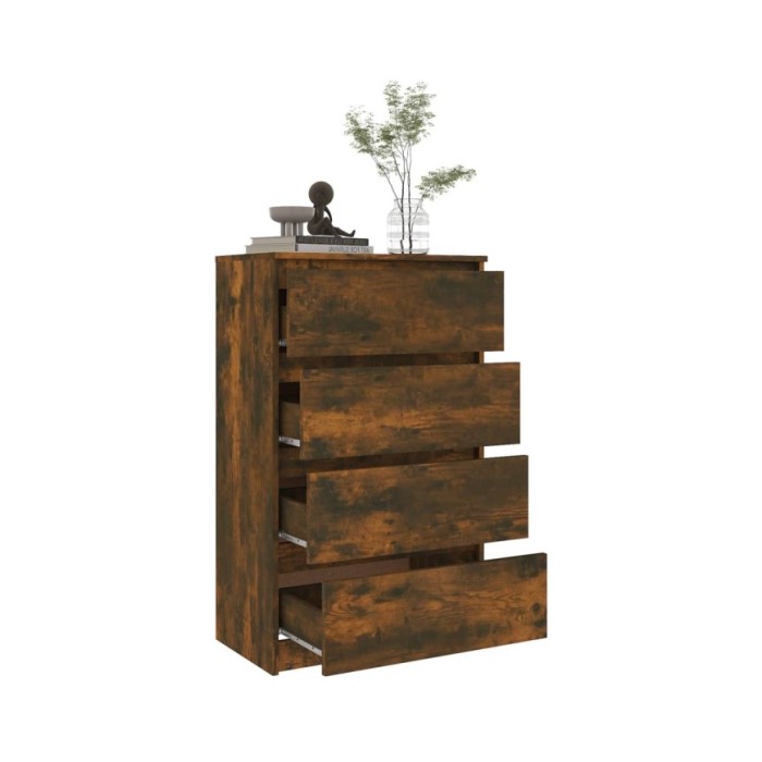 Buffet Chêne fumé 60x35x98,5 cm Bois d'ingénierie