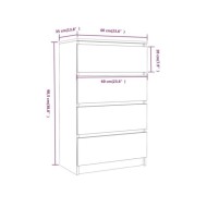 Buffet Chêne fumé 60x35x98,5 cm Bois d'ingénierie