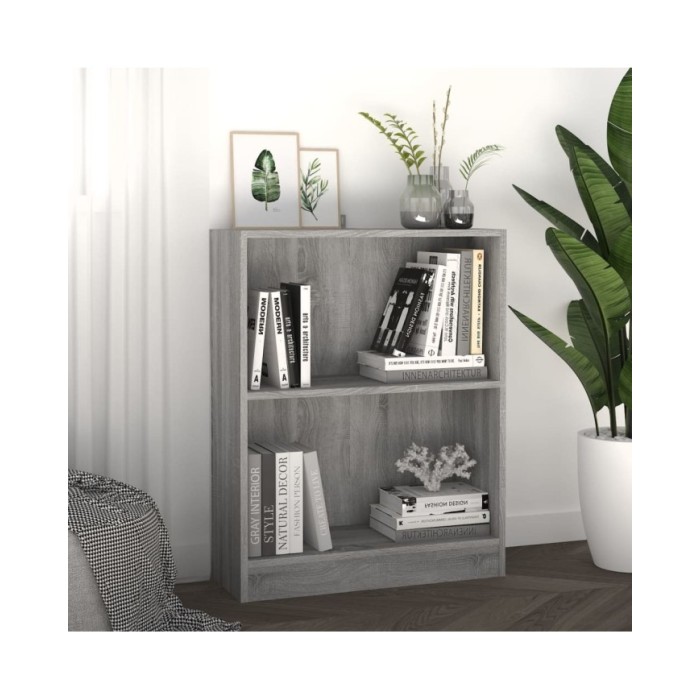 Bibliothèque Sonoma gris 60x24x74,5 cm Bois d'ingénierie