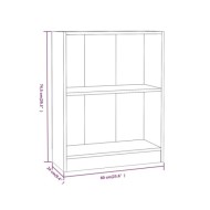 Bibliothèque Sonoma gris 60x24x74,5 cm Bois d'ingénierie