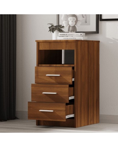 Armoire à tiroirs Chêne marron 40x50x76 cm Bois d'ingénierie