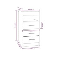 Armoire à tiroirs Chêne marron 40x50x76 cm Bois d'ingénierie