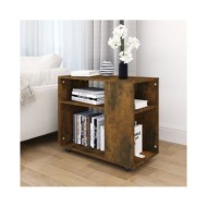 Table d'appoint Chêne fumé 70x35x55 cm Bois d'ingénierie