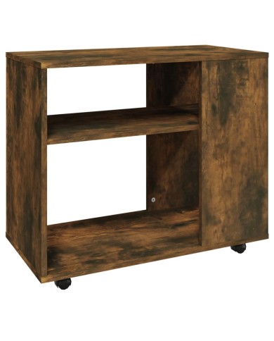 Table d'appoint Chêne fumé 70x35x55 cm Bois d'ingénierie