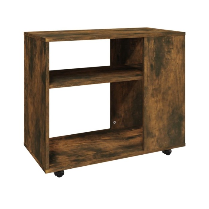 Table d'appoint Chêne fumé 70x35x55 cm Bois d'ingénierie