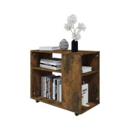 Table d'appoint Chêne fumé 70x35x55 cm Bois d'ingénierie