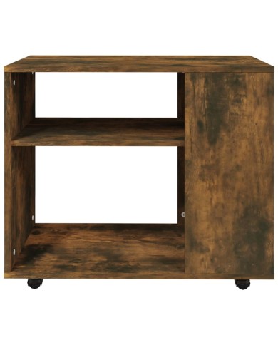 Table d'appoint Chêne fumé 70x35x55 cm Bois d'ingénierie