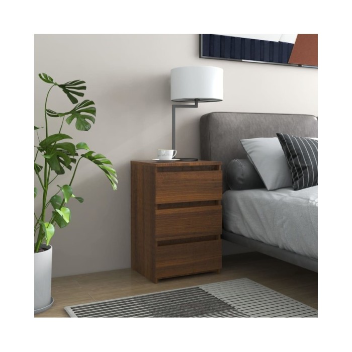 Table de chevet Chêne marron 40x35x62,5 cm Bois d'ingénierie