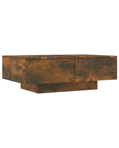 Table basse Chêne fumé 90x60x31 cm Bois d'ingénierie