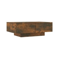 Table basse Chêne fumé 90x60x31 cm Bois d'ingénierie