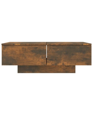 Table basse Chêne fumé 90x60x31 cm Bois d'ingénierie