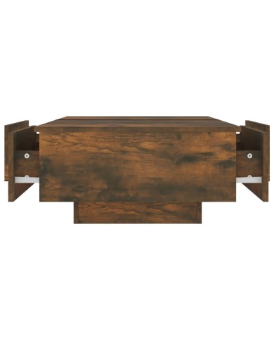 Table basse Chêne fumé 90x60x31 cm Bois d'ingénierie