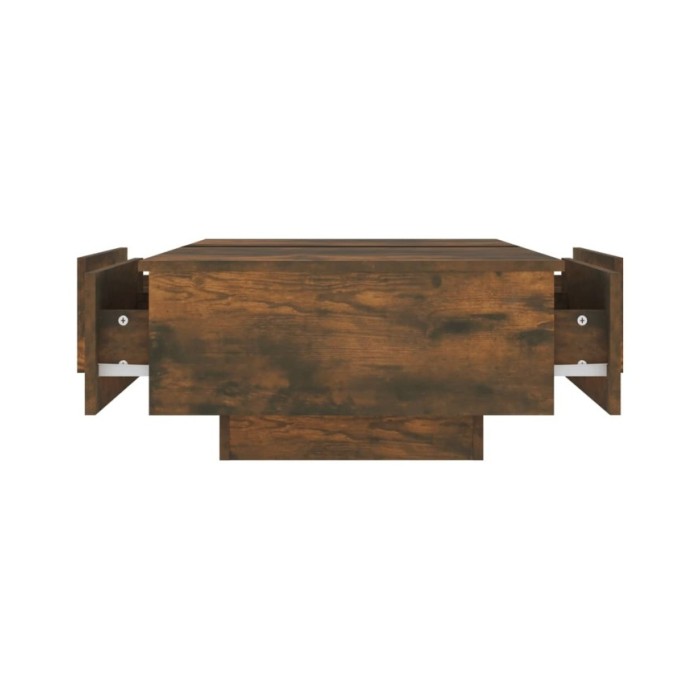 Table basse Chêne fumé 90x60x31 cm Bois d'ingénierie